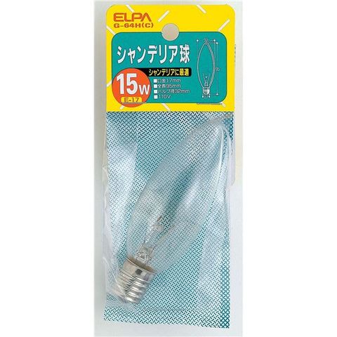 業務用セット　ELPA シャンデリア球 電球 15W E17 クリア G-64H（C） ×30セット 生活用品 インテリア 雑貨 ライトスタンド  懐中電灯 照明器具 シー【同梱不可】【代引不可】[▲][TP]