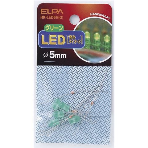 業務用セット ELPA LED 5mm グリーン HK-LED5H（G） 5個 ×30セット