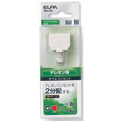 業務用セット　ELPA ダブルコンセント 6極4芯・2芯兼用 TEA-004 ×20セット 生活用品 インテリア 雑貨 日用雑貨  【同梱不可】【代引不可】[▲][TP]