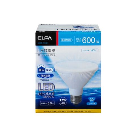 業務用セット ELPA LED電球 ビーム球形 600ルーメン E26 昼光色 LDR8D