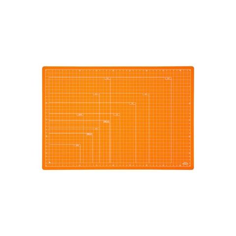 (業務用セット) 折りたたみカッティングマット A4サイズ CTMO-A4-OR オレンジ【×5セット】