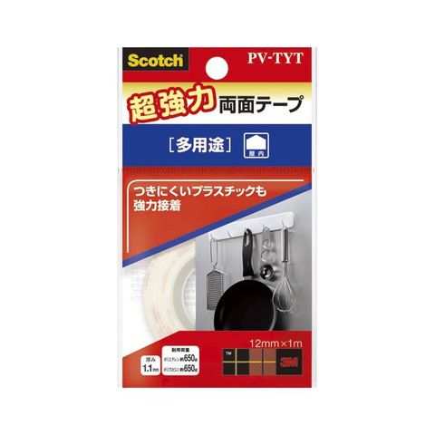 業務用セット　住友スリーエム スコッチ(R) 両面テープ 超強力多用途 PV-TYT 1巻入 ×5セット 生活用品 インテリア 雑貨 文具  オフィス用品 テープ 【同梱不可】【代引不可】[▲][TP]