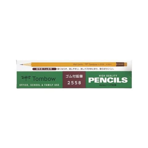 業務用セット トンボ鉛筆 ゴム付鉛筆 事務用 2558-B 12本入 ×3セット