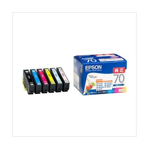 業務用セット エプソン EPSON インクジェットカートリッジ IC6CL70 6色