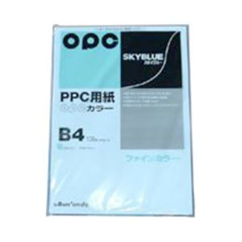 業務用セット　文運堂 ファインカラーPPC B4判 カラー343 ライトブルー 100枚入 ×5セット AV デジモノ プリンター OA プリンタ用紙  【同梱不可】【代引不可】[▲][TP]