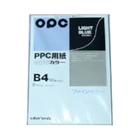 業務用セット　文運堂 ファインカラーPPC B4判 カラー347 スカイブルー 100枚入 ×5セット AV デジモノ プリンター OA プリンタ用紙  【同梱不可】【代引不可】[▲][TP]