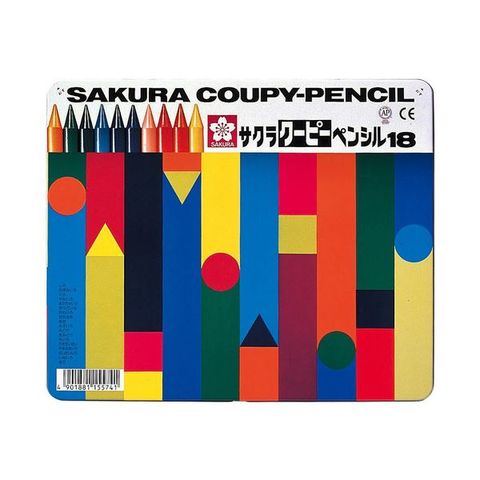 まとめ買い サクラクレパス クーピーペンシル 18色(各色1本) 缶入 FY18