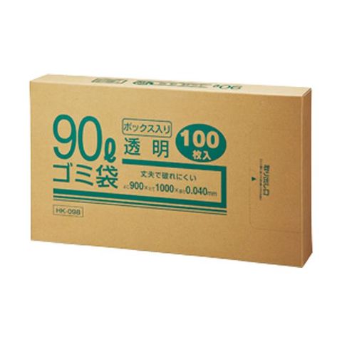 まとめ買い クラフトマン 業務用透明 メタロセン配合厚手ゴミ袋 90L BOXタイプ HK-098 1箱(100枚) ×5セット 生活用品 インテリア  雑貨 日用雑貨 掃【同梱不可】【代引不可】[▲][TP]