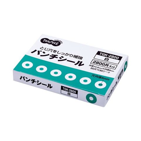 まとめ買い TANOSEE パンチシール 外径14.5mm 白業務用パック 1パック（2800片：35片×80シート） ×5セット 生活用品  インテリア 雑貨 文具 オフ 【同梱不可】【代引不可】[▲][TP]