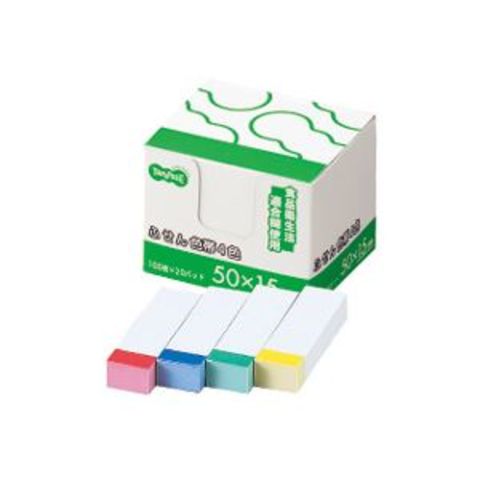 まとめ買い TANOSEE ふせん 見出し 50×15mm ホワイト（4色帯入） 1パック（20冊） ×5セット 生活用品 インテリア 雑貨 文具  オフィス用品 付箋紙 【同梱不可】【代引不可】[▲][TP]