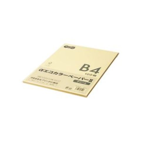 まとめ買い TANOSEE αエコカラーペーパーII B4 クリーム 少枚数パック 1冊（100枚） ×5セット 生活用品 インテリア 雑貨 文具  オフィス用品 【同梱不可】【代引不可】[▲][TP]