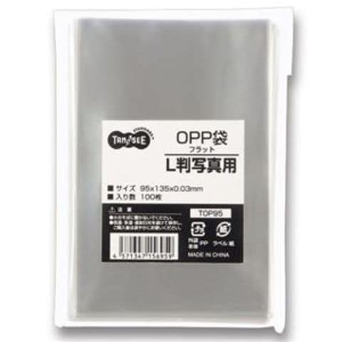 まとめ買い TANOSEE OPP袋 フラット L判写真用 95×135mm 1パック（100枚） ×20セット 生活用品 インテリア 雑貨 文具  オフィス用品 袋類 OPP袋 【同梱不可】【代引不可】[▲][TP]