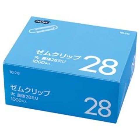 まとめ買い TANOSEE ゼムクリップ 大 28mm シルバー業務用パック 1箱（1000本） ×20セット 生活用品 インテリア 雑貨 文具  オフィス用品 クリップ【同梱不可】【代引不可】[▲][TP]