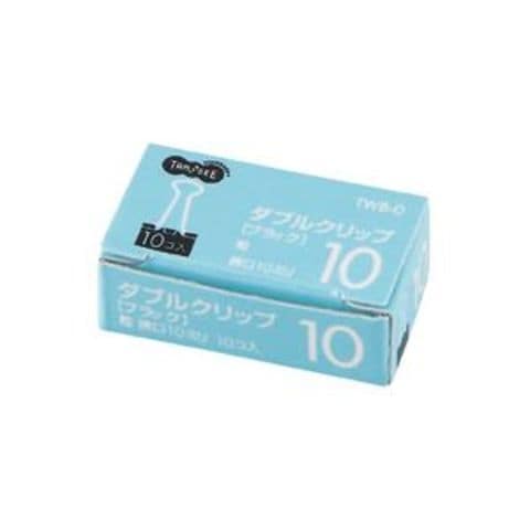 まとめ買い TANOSEE ダブルクリップ 粒 口幅10mm ブラック 1箱（10個） ×100セット 生活用品 インテリア 雑貨 文具 オフィス用品  クリップ 【同梱不可】【代引不可】[▲][TP]