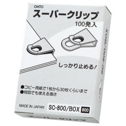 まとめ買い オート スーパークリップ SC-800/BOX 1箱(100発) ×5セット 生活用品 インテリア 雑貨 文具 オフィス用品 クリップ  【同梱不可】【代引不可】[▲][TP]