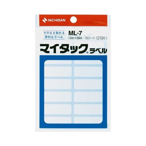 まとめ買い ニチバン マイタックラベル 一般無地 13×38mm ML-7 1パック