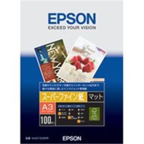 業務用30セット エプソン EPSON スーパーファイン紙 KA3100SFR A3 100枚 AV デジモノ プリンター OA プリンタ用紙  【同梱不可】【代引不可】[▲][TP]