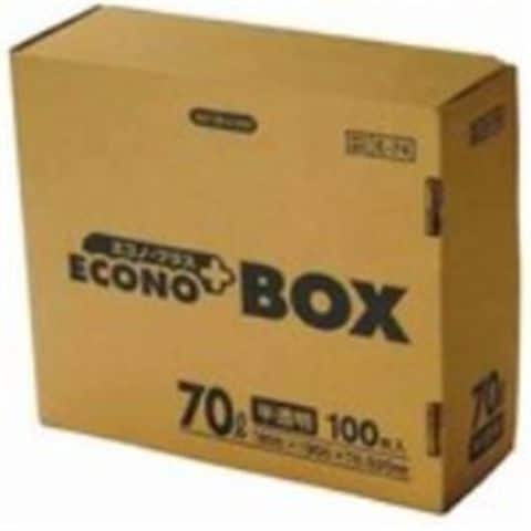 業務用30セット 日本サニパック エコノプラスBOX E-74 半透明 70L 100