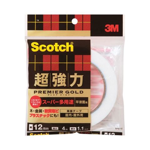 業務用50セット スリーエム 3M プレミアゴールドスーパー SPS-12 12mm×4m 生活用品 インテリア 雑貨 文具 オフィス用品 テープ  接着用具 【同梱不可】【代引不可】[▲][TP]