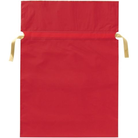 dショッピング |業務用20セット カクケイ 梨地リボン付き巾着袋 赤 L