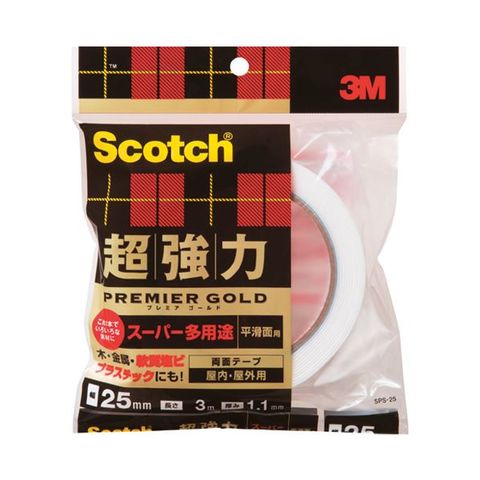 業務用30セット スリーエム 3M プレミアゴールドスーパー SPS-25 25mm×3m 生活用品 インテリア 雑貨 文具 オフィス用品 テープ  接着用具 【同梱不可】【代引不可】[▲][TP]