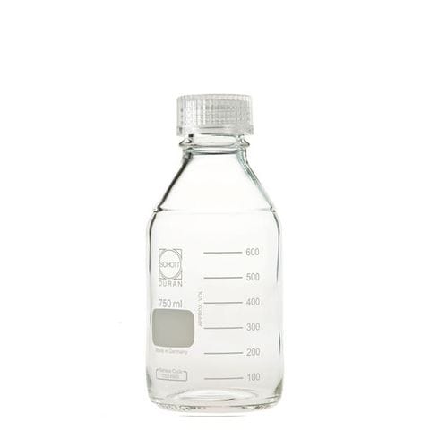 柴田科学 ねじ口びん（メジュームびん） 透明キャップ付 750mL 10個 017200-7503A ホビー 科学 研究 実験  【同梱不可】【代引不可】[▲][TP]