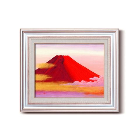 油絵額縁/フレームセット F6AS 丹羽勇 「赤富士」 477×571×59mm 壁掛け