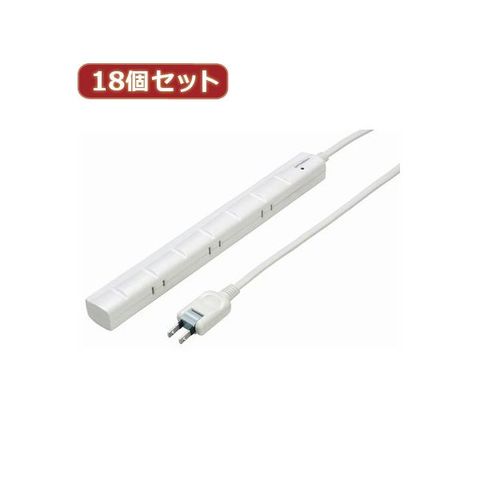 YAZAWA 18個セット 3P対応スリムタップ7個口 Y02YJKP702WHX18 AV デジモノ パソコン 周辺機器 電源タップ タップ  【同梱不可】【代引不可】[▲][TP]