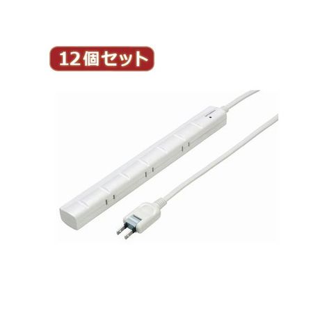 YAZAWA 12個セット 3P対応スリムタップ7個口 Y02YJKP705WHX12 AV デジモノ パソコン 周辺機器 電源タップ タップ  【同梱不可】【代引不可】[▲][TP]