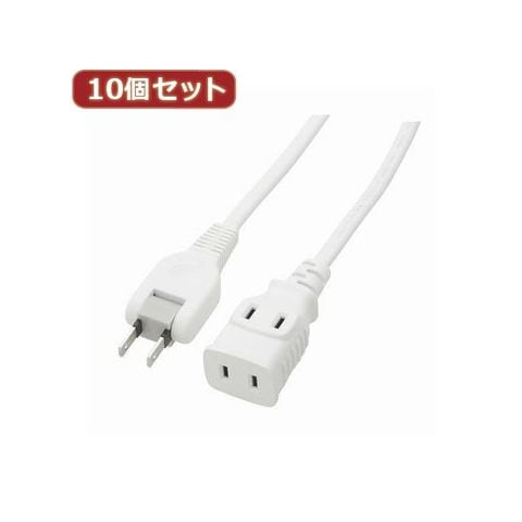 YAZAWA 10個セット 耐トラ付タップ2個口 Y02201WHX10 AV デジモノ パソコン 周辺機器 電源タップ タップ  【同梱不可】【代引不可】[▲][TP]