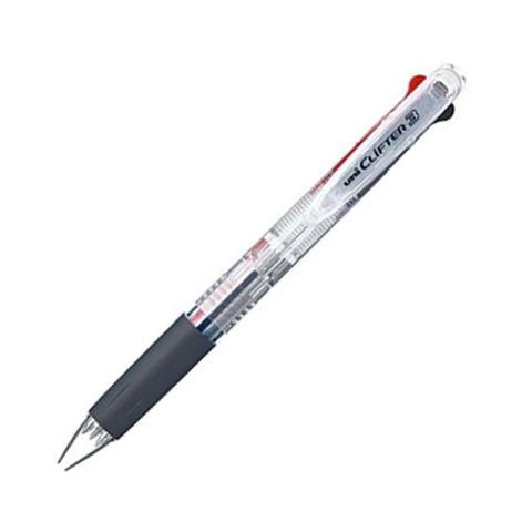まとめ） 三菱鉛筆 3色ボールペン クリフター0.7mm （軸色 透明