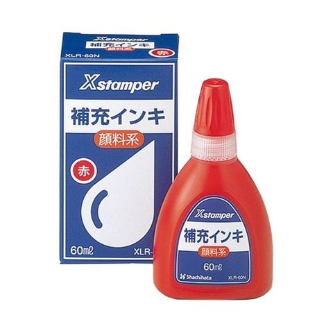 まとめ買い シヤチハタ Xスタンパー 補充インキ顔料系全般用 60ml 赤