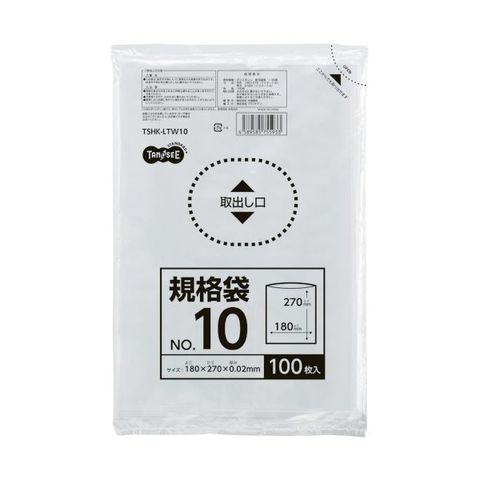 まとめ買い TANOSEE 規格袋 10号0.02×180×270mm 1セット（1000枚：100枚×10パック） ×5セット 生活用品 インテリア  雑貨 文具 オフィス用品 袋 【同梱不可】【代引不可】[▲][TP]