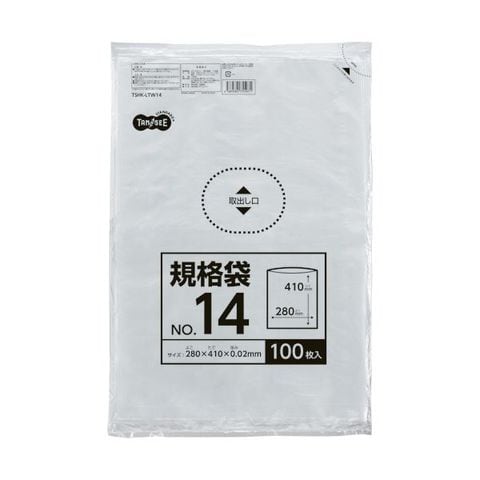 まとめ買い TANOSEE 規格袋 14号0.02×280×410mm 1パック（100枚） ×30セット 生活用品 インテリア 雑貨 文具  オフィス用品 袋類 【同梱不可】【代引不可】[▲][TP]