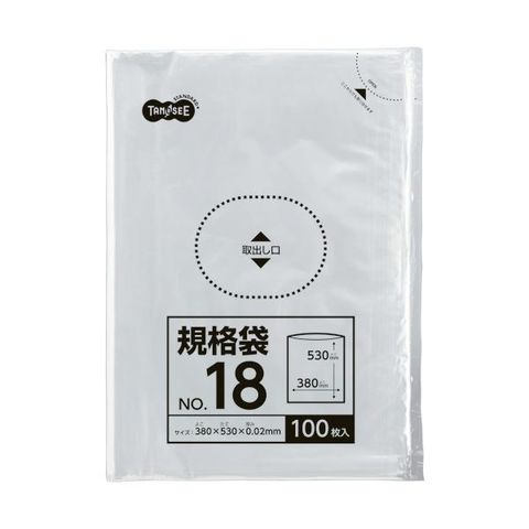 TANOSEE 規格袋 18号0.02×380×530mm 1セット（1000枚：100枚×10パック） 生活用品 インテリア 雑貨 文具  オフィス用品 袋類 【同梱不可】【代引不可】[▲][TP]