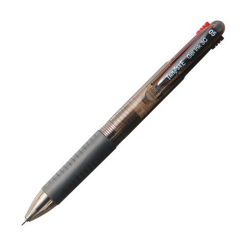 まとめ買い TANOSEEノック式ゲルインク3色ボールペン （軸色 ブラック