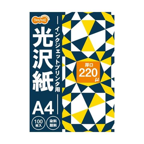 まとめ買いTANOSEE インクジェットプリンタ用光沢紙 A4 1冊(100枚) ×3セット AV デジモノ プリンター OA プリンタ用紙  【同梱不可】【代引不可】[▲][TP]