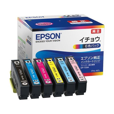 エプソン インクカートリッジ イチョウ6色パック ITH-6CL 1箱(6個:各色 ...