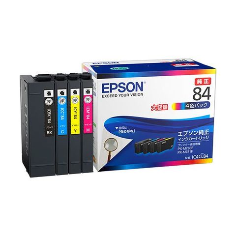 エプソン インクカートリッジ 4色パック大容量 IC4CL84 1箱(4個:各色1 ...