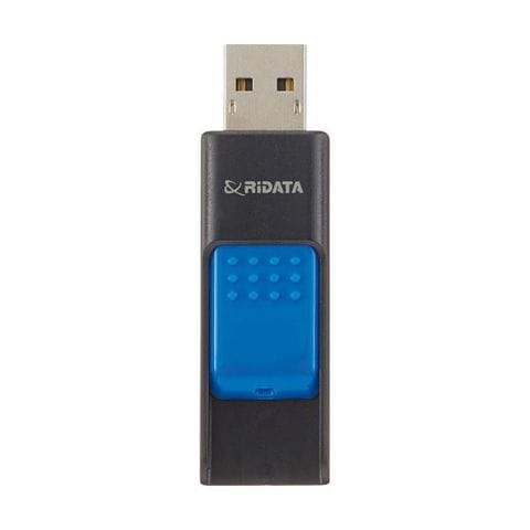 まとめ買いRiDATA ラベル付USBメモリー32GB ブラック/ブルー RDA