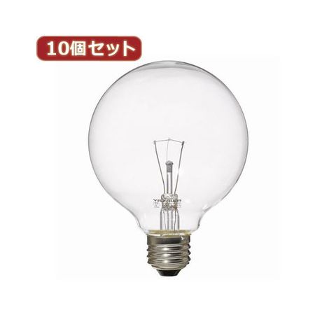 まとめ買いYAZAWA 10個セット ボール電球60W形クリア GC100V57W95X10