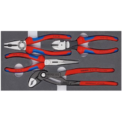 KNIPEX（クニペックス） 002001V15 プライヤーセット ウレタントレイ入り スポーツ レジャー DIY 工具  【同梱不可】【代引不可】[▲][TP]