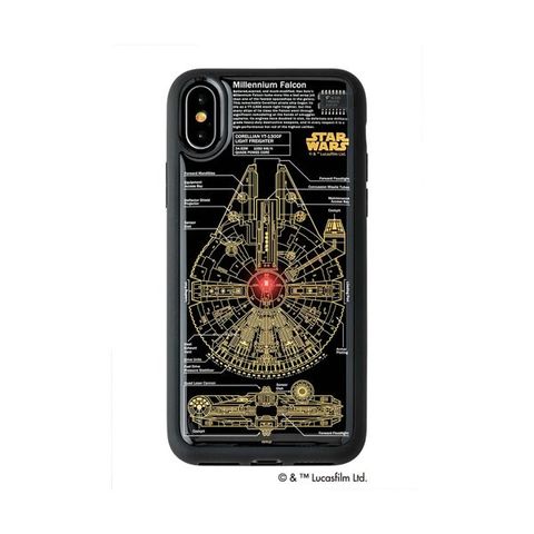 STAR WARS スター・ウォーズ グッズコレクション FLASH M-FALCON 基板アート iPhone Xケース 黒 F10B AV  デジモノ モバイル 周辺機器 スマホケース ip【同梱不可】【代引不可】[▲][TP]