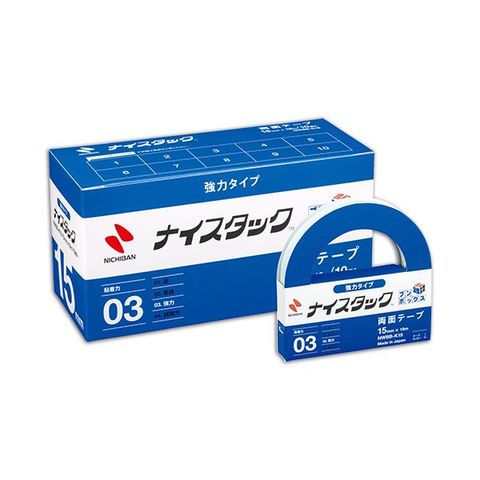 まとめ買い ニチバン ナイスタック 両面テープ 強力タイプ ブンボックス 大巻 15mm×18m NWBB-K15 1パック(10巻) ×5セット  生活用品 インテリア 【同梱不可】【代引不可】[▲][TP]