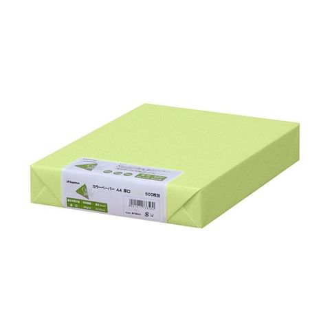 まとめ買い 長門屋商店 Color Paper A4厚口 うぐいす ナ-3358 1冊(500