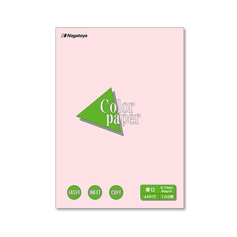 まとめ買い 長門屋商店 Color Paper A4 厚口 さくら ナ-3319 1冊（100