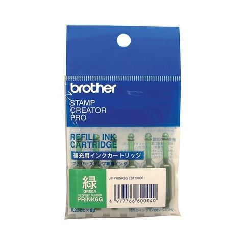 まとめ買い ブラザー BROTHER 使いきりタイプ補充インク 緑 PRINK6G 1