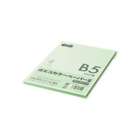 まとめ買い TANOSEE αエコカラーペーパーII B5 ライトグリーン 少枚数パック 1冊（100枚） ×30セット 生活用品 インテリア 雑貨  文具 オフィス用【同梱不可】【代引不可】[▲][TP]