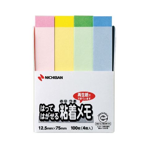 まとめ買い ニチバン ポイントメモ 再生紙 12.5×75mm パステルライン4色 F-3KP 1パック(4冊) ×30セット 生活用品 インテリア  雑貨 文具 オフィス【同梱不可】【代引不可】[▲][TP]