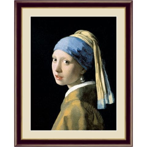 フェルメールの代表作 謎多き画家 鮮やかな青色 ■ヨハネス・フェルメール（Johannes Vermeer）F6号 真珠の耳飾りの少女 生活用品  インテリア 雑貨 【同梱不可】【代引不可】[▲][TP]